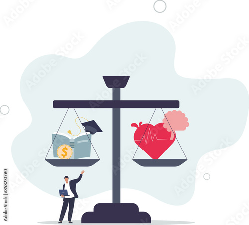 Socioeconomic impact on society health with financial factors .Wellness ability and medical treatment accessibility based on education.flat illustration