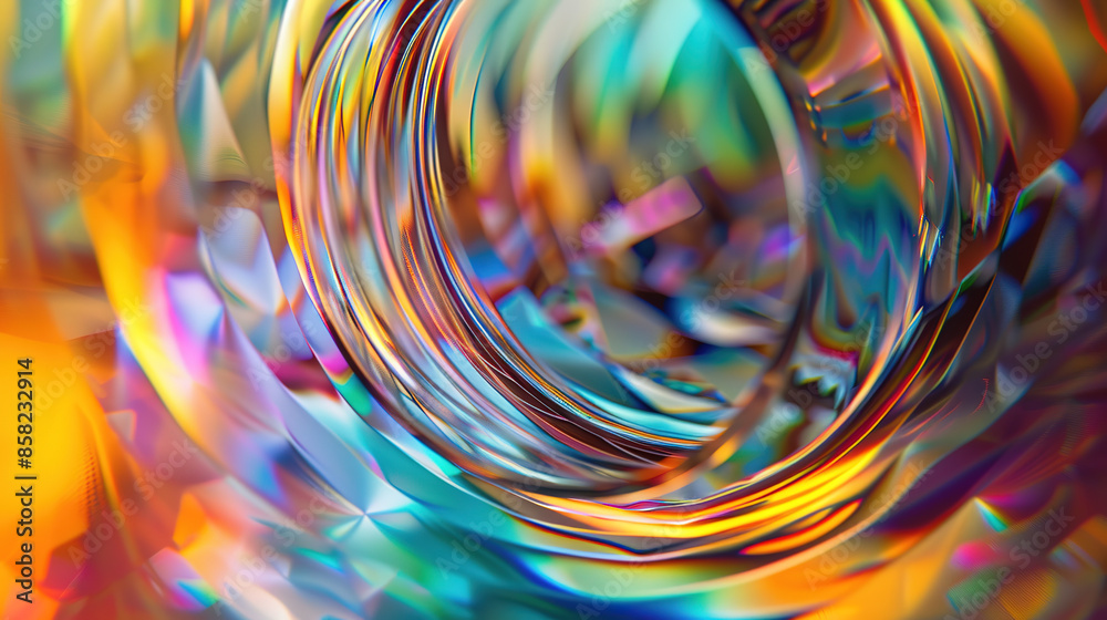 Abstract Extreme Macro Photography: Glass Cylinder Edge Lighting with Refraction, Bending, Saturated Colors, and Negative Space Abstract Extreme Macro Photography: Glass Cylinder Edge Lighting with Refraction, Bending, Saturated Colors, and Negative Space