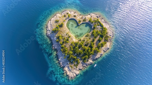 heart shaped island