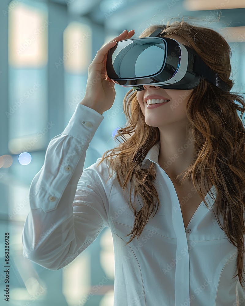 businesswoman in VR businesswoman in VR