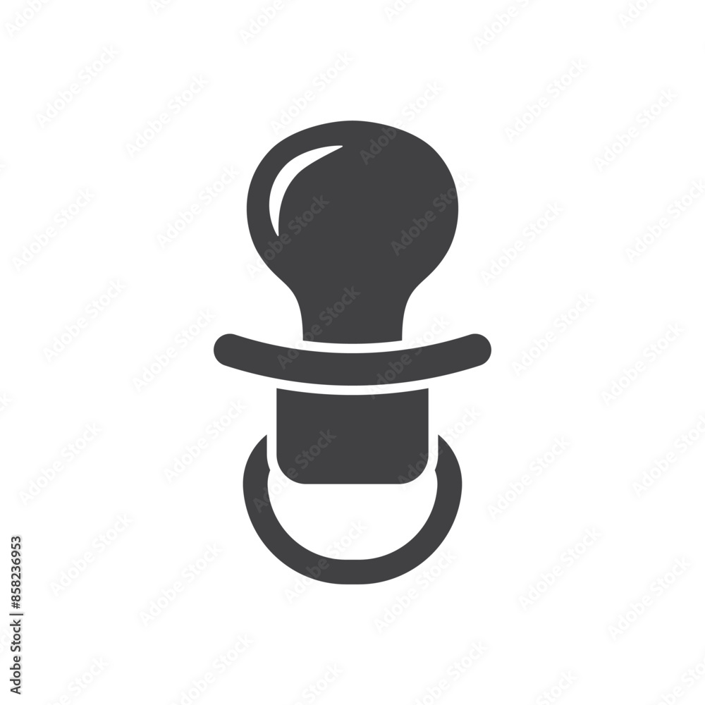 Baby pacifier icon in flat style. Nipple for newborn child vector illustration on isolated background. Soother sign business concept. Baby pacifier icon in flat style. Nipple for newborn child vector illustration on isolated background. Soother sign business concept.