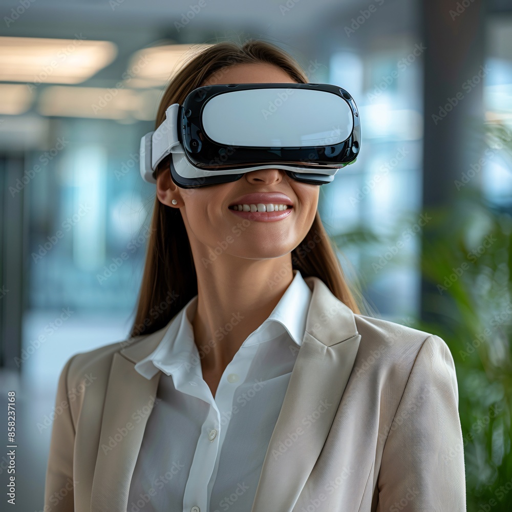 businesswoman in VR businesswoman in VR