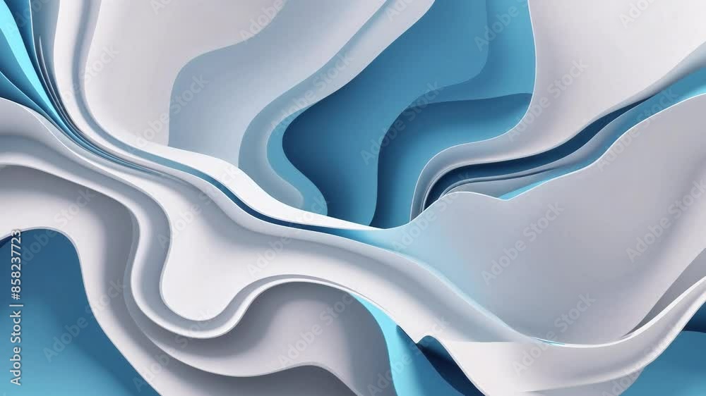 blue white 3d abstract fluid background