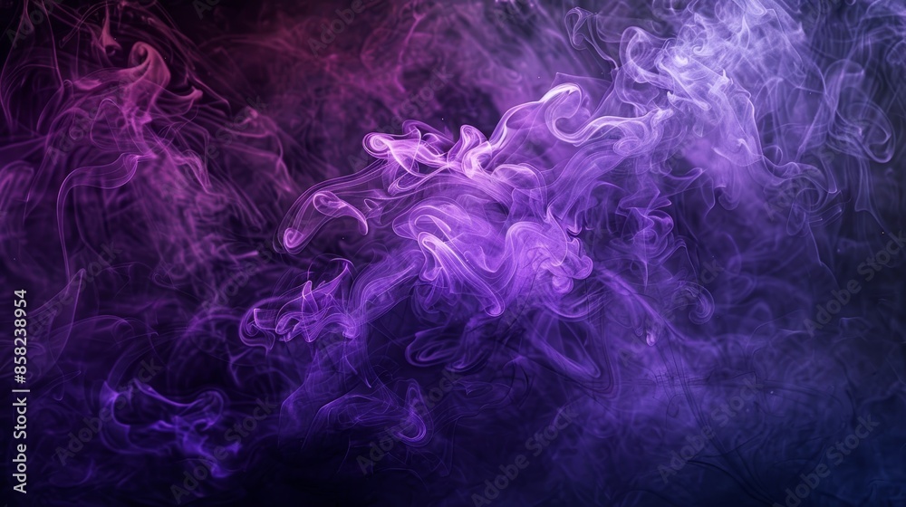 Obraz premium Ethereal dark smoke backdrop with mesmerizing amethyst gradients for a captivating visual experience