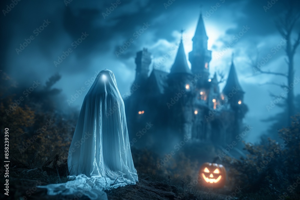 halloween ghost in realistic 3d by generative ai halloween ghost in realistic 3d by generative ai