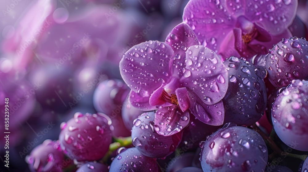 Orchid and Grapes in the Dew Orchid and Grapes in the Dew