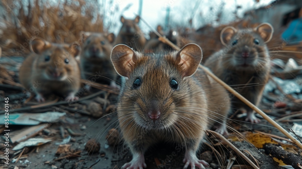 rats looking at the camera, fighting parasites, breeding rats. broods of mice or rats rats looking at the camera, fighting parasites, breeding rats. broods of mice or rats