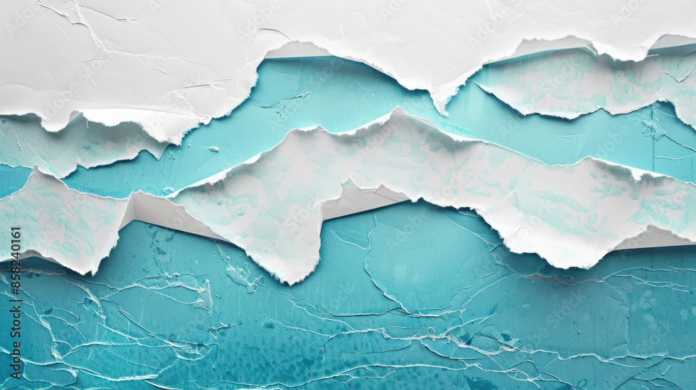 Graphic design with layered torn paper edges Graphic design with layered torn paper edges