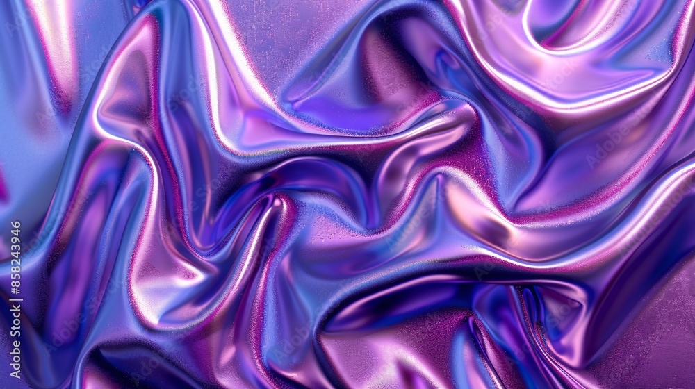 Iridescent Abstract Background with Vibrant Metallic Purple and Blue Fabric Texture Iridescent Abstract Background with Vibrant Metallic Purple and Blue Fabric Texture