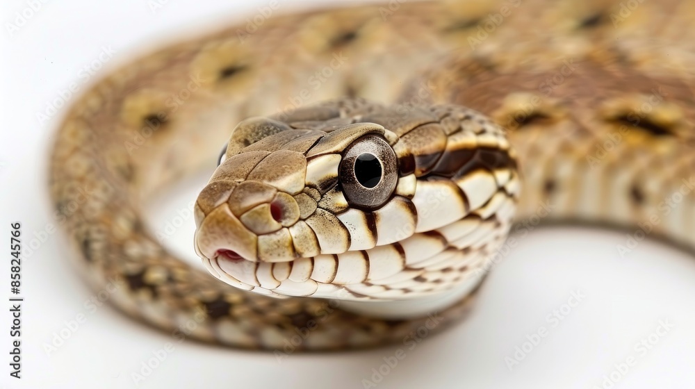 Isolated Cape Gopher Snake on White Background Isolated Cape Gopher Snake on White Background