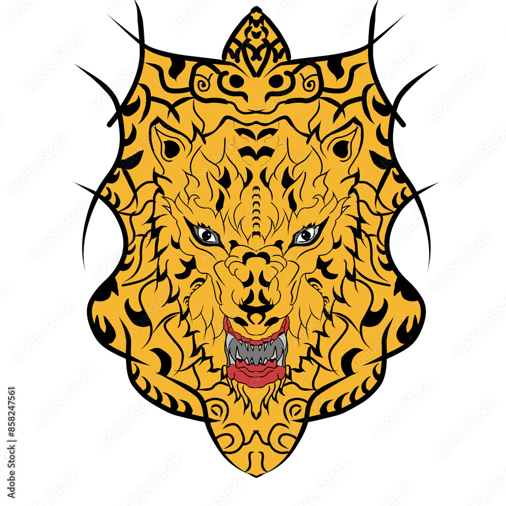 tiger head mascot tiger head mascot