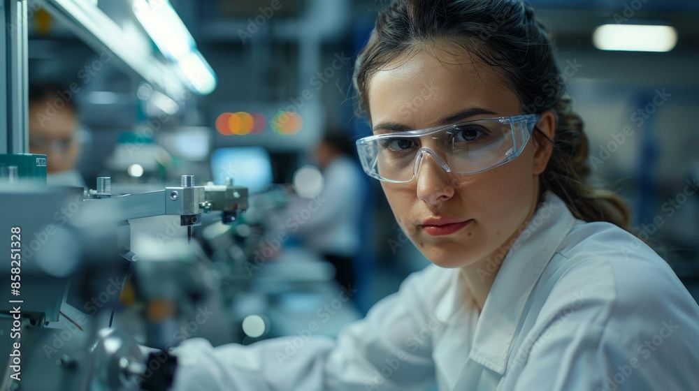 Focused Engineer in a High-Tech Manufacturing Facility Focused Engineer in a High-Tech Manufacturing Facility
