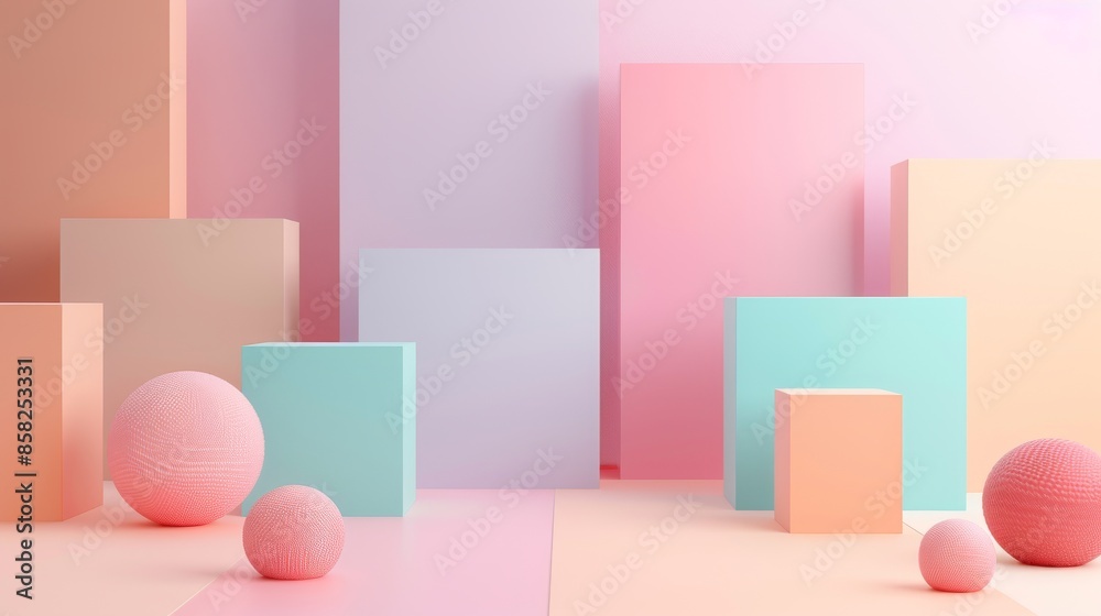 Featured here is a pastel coloured tech background with a geometric 3D structure. This design is clean, minimal, and very futuristic. Featured here is a pastel coloured tech background with a geometric 3D structure. This design is clean, minimal, and very futuristic.