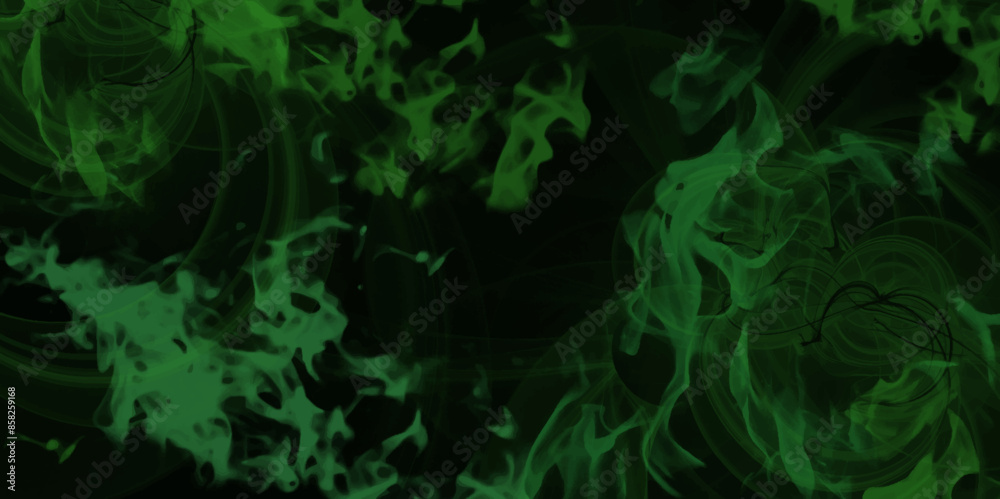 Green steam on a black background. Wide panoramic surface of green marble abstract stone texture with neon veins dark tone. mystical background with green smoke on black. Colorful green textures...... Green steam on a black background. Wide panoramic surface of green marble abstract stone texture with neon veins dark tone. mystical background with green smoke on black. Colorful green textures......