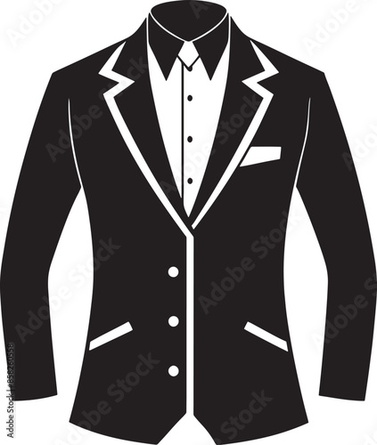 illustration of  man suit design black and white