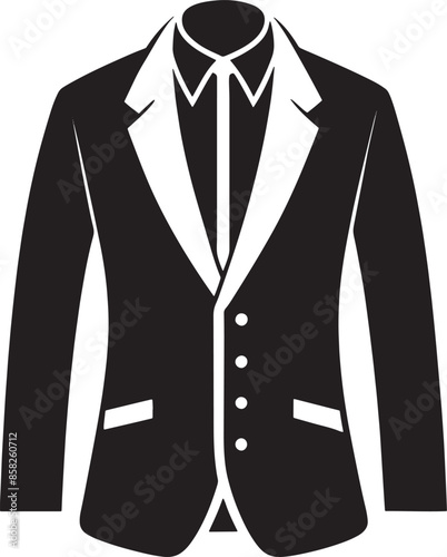 illustration of  man suit design black and white