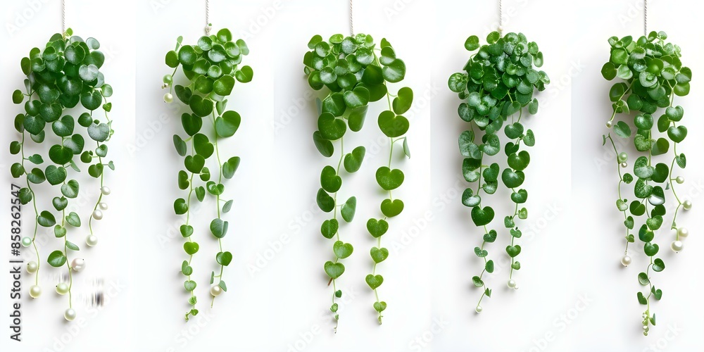 ภาพประกอบสต็อก Watercolor paintings of String of Pearls and String of