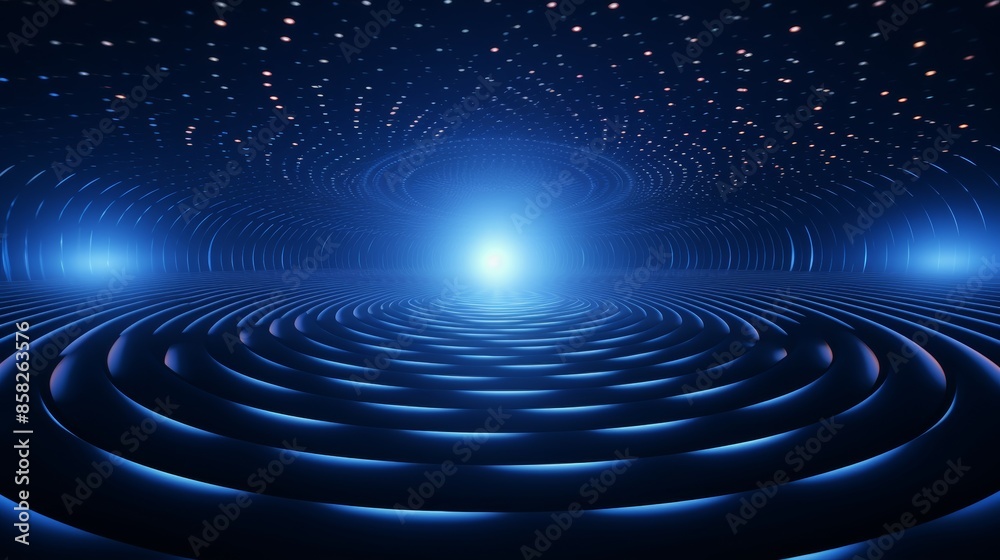 A mesmerizing animation of expanding and contracting circles, creating a hypnotic seamless grid on a dark blue background. A mesmerizing animation of expanding and contracting circles, creating a hypnotic seamless grid on a dark blue background.
