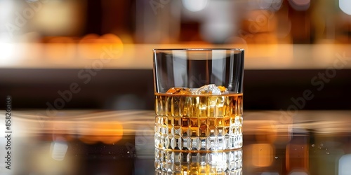 Highlighting luxury spirits in elegant settings for a refined experience. Concept Luxury Spirits, Elegant Settings, Refined Experience photo