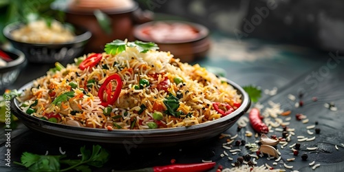 Biryani is a popular and diverse dish in Asia perfect for gatherings. Concept Indian Cuisine, Food Culture, Party Ideas, Cooking Recipes, Social Gatherings photo