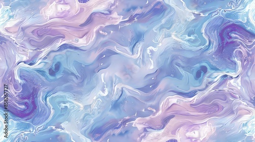 seamless pattern design involving pastel colors and random odd jiggly shapes. photo