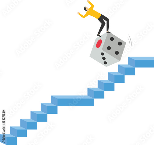 Financial instability, uncertainty or unstable investment market, risky situation or economic recession, crisis or bankruptcy concept

