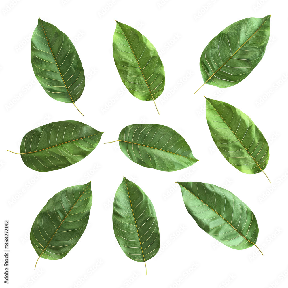 Isolated Mango Leaves with Clipping Path on transparent background: Assortment of Mango Leaves Isolated Mango Leaves with Clipping Path on transparent background: Assortment of Mango Leaves