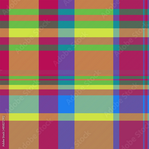 Textile background pattern of fabric vector seamless with a texture plaid check tartan.