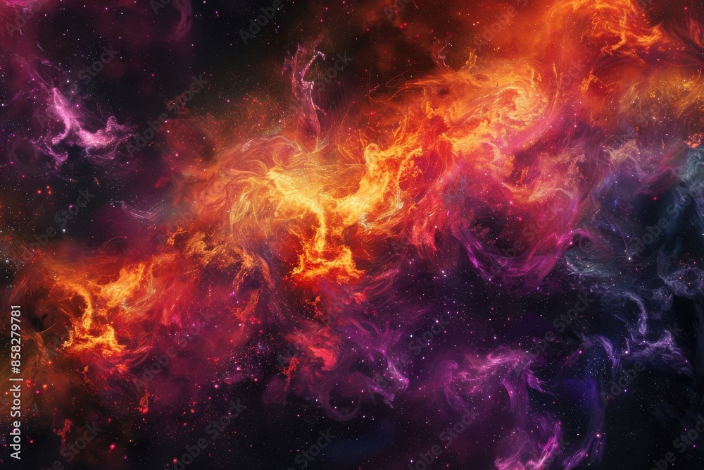 Vibrant space backdrop, conceptual cosmos desktop pattern