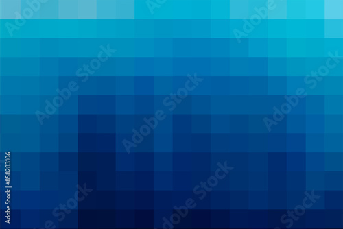 Gradient blue background. Geometric texture of light-dark blue squares. The substrate for branding, calendar, postcard, screensaver, poster, cover. A place for your design or text. Vector illustration