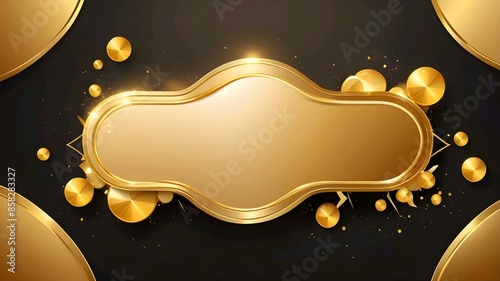 Gold background vector illustration lighting effect graphic for text and message board design infographic and black v2
