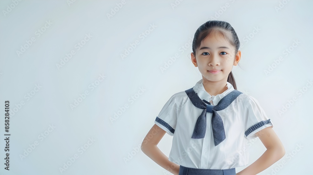 Confident and Adorable Thai Student Girl in Soft Lighting Confident and Adorable Thai Student Girl in Soft Lighting