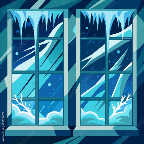  Icy patterns on windows