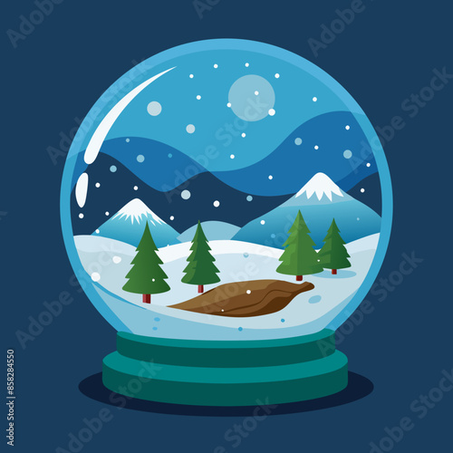 Snow globe and falling snow
