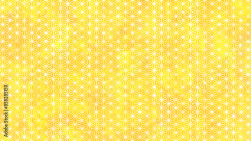 麻の葉 背景素材 黄色