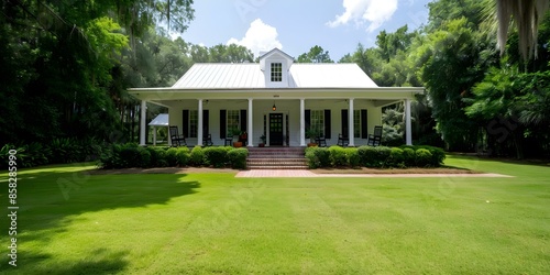 Southernstyle home with a large front porch and rocking chairs. Concept Southern Home, Front Porch, Rocking Chairs, Traditional Design, Cozy Décor photo
