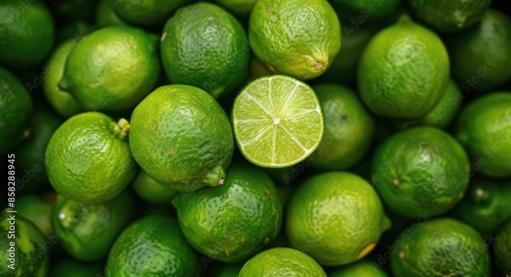 Green Limes - Fresh Citrus: Healthy Tropical Fruits, Juicy and Refreshing Green Limes - Fresh Citrus: Healthy Tropical Fruits, Juicy and Refreshing