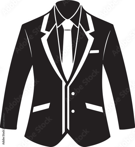 illustration of a men suit illustration black and white