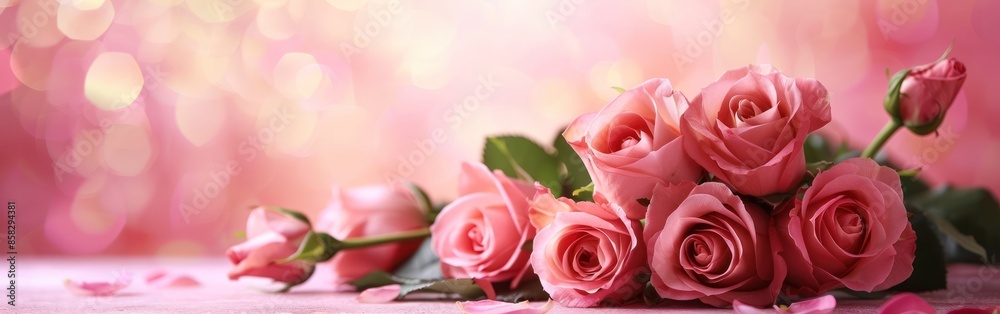 Beautiful Mother's Day Card with Vibrant Roses on White Background Beautiful Mother's Day Card with Vibrant Roses on White Background