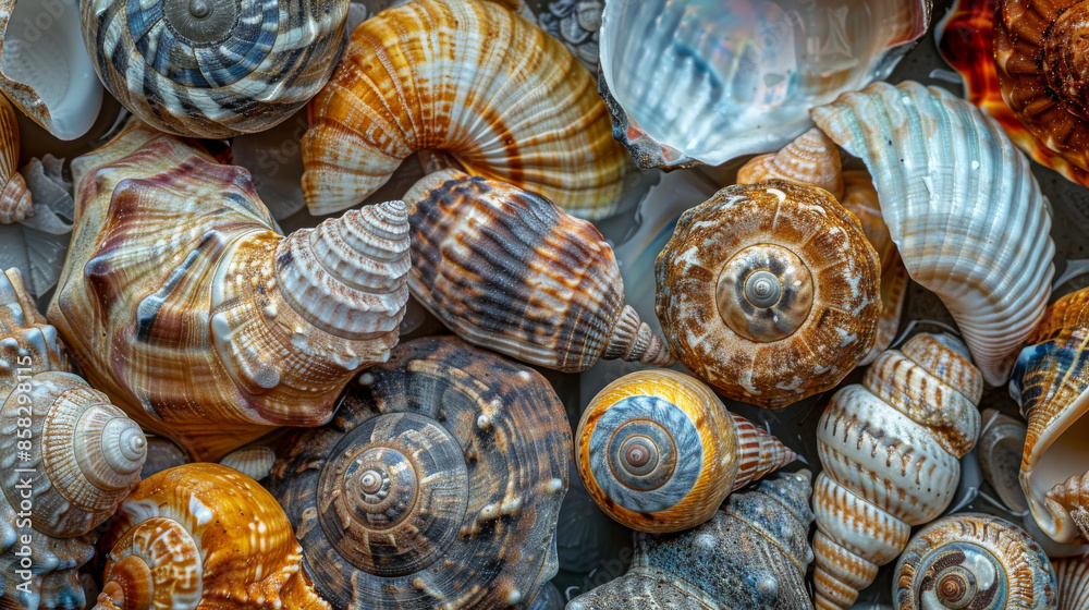 Macro texture of seashells Macro texture of seashells