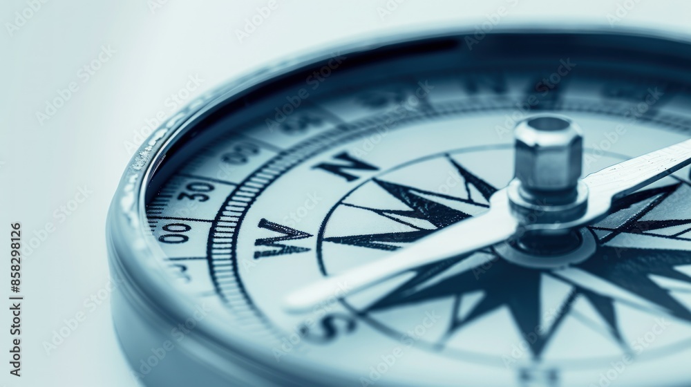 A compass with a blue needle pointing to the right. Generate AI image A compass with a blue needle pointing to the right. Generate AI image