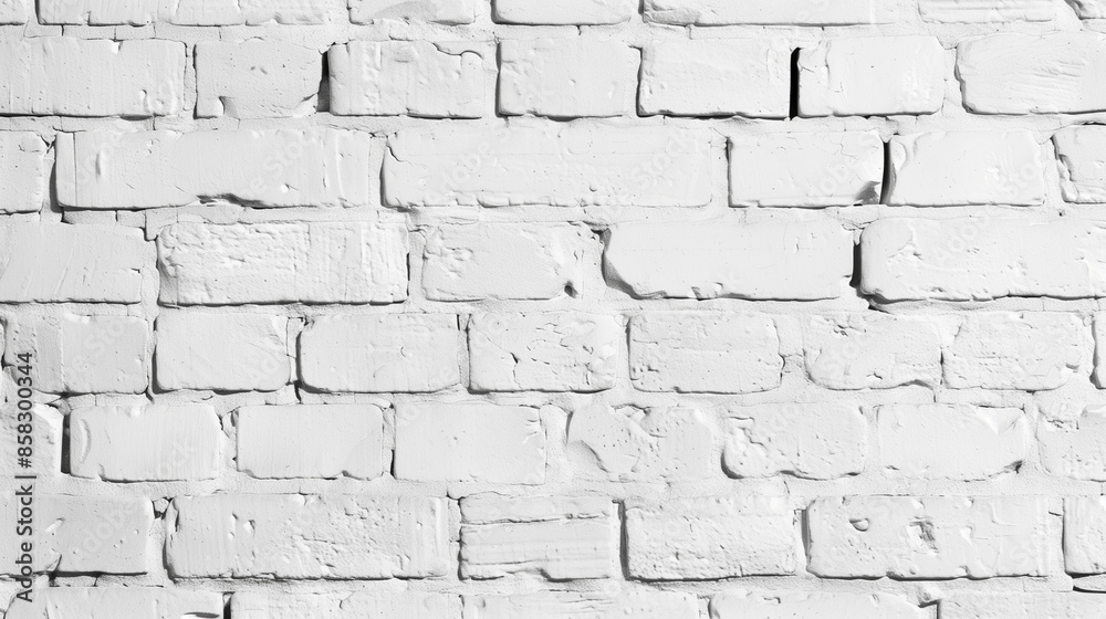 A white brick wall with a few cracks. The wall is very plain and simple. It is a very basic and simple design A white brick wall with a few cracks. The wall is very plain and simple. It is a very basic and simple design