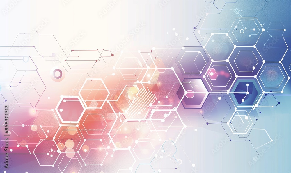 Clean and crisp white background with hexagonal shapes, designed for a technology or science concept vector illustration. Clean and crisp white background with hexagonal shapes, designed for a technology or science concept vector illustration.