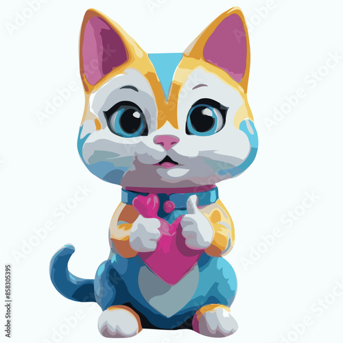 A cute cat vector