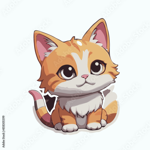 A cute cat colorful vector image