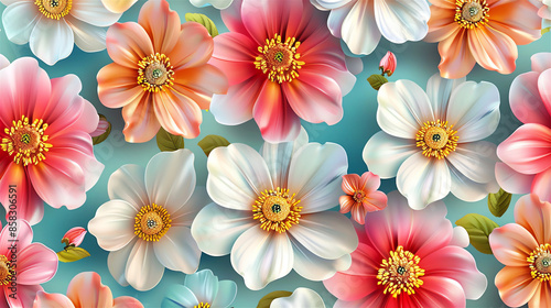 Seamless floral pattern and background for design.