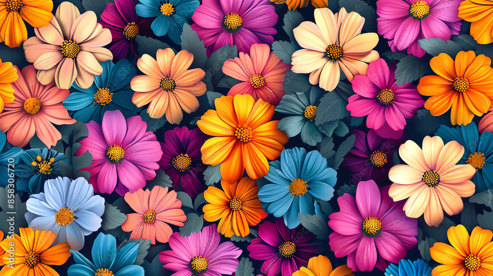 Seamless floral pattern and background for design. Seamless floral pattern and background for design.