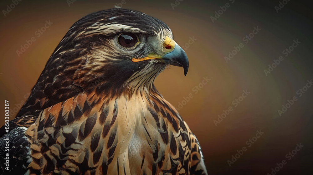 Fototapeta premium Majestic hawk nature portrait, AI Generative.