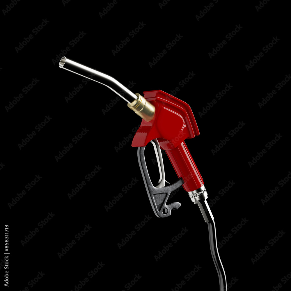 Gasoline Pistol Pump Fuel Nozzle, Gas Station Dispenser. 3d Rendering Gasoline Pistol Pump Fuel Nozzle, Gas Station Dispenser. 3d Rendering