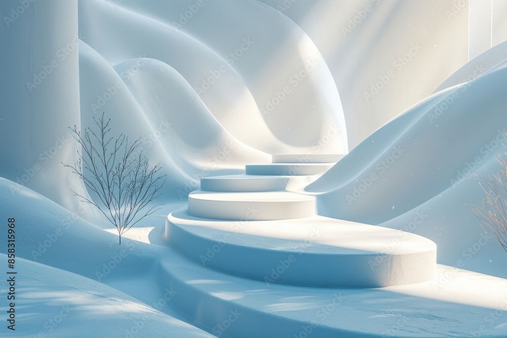 Snowy Podium In A Winter Wonderland Snowy Podium In A Winter Wonderland